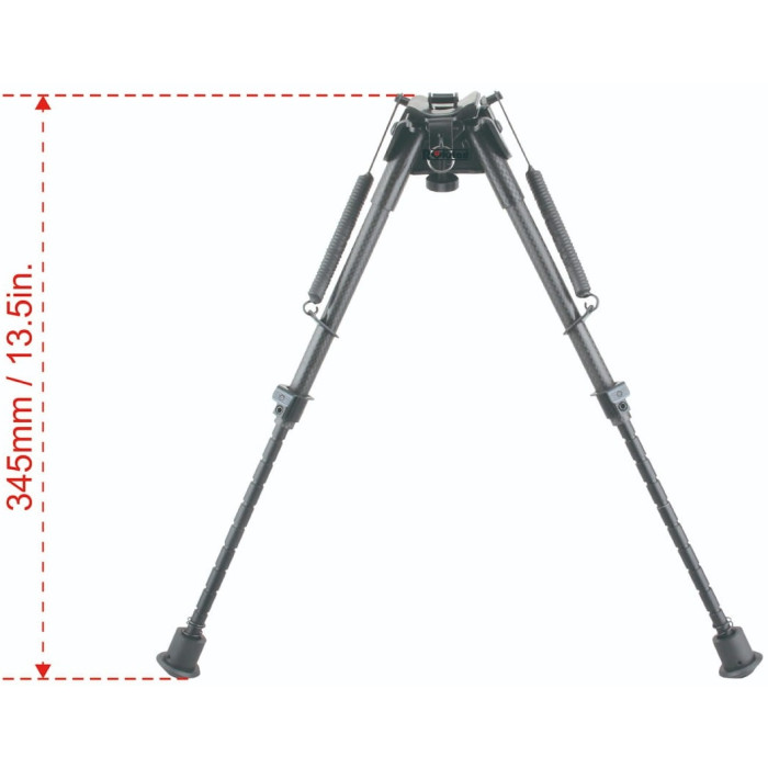 Сошки Vector Optics Carbon Fiber 9-13.5" Swivel Spring Bipod (RSCFS-09)