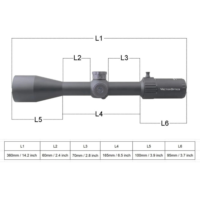 Прицел оптический Vector Optics Marksman 6-24x50 (30mm) FFP (SCFF-26)