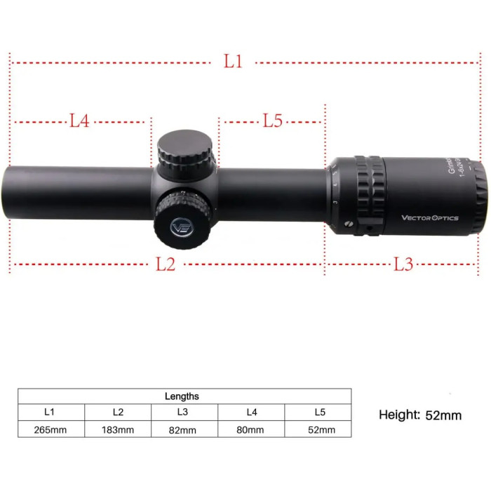 Приціл оптичний Vector Optics Grimlock 1-6x24 GenII SFP (SCOC-13II)