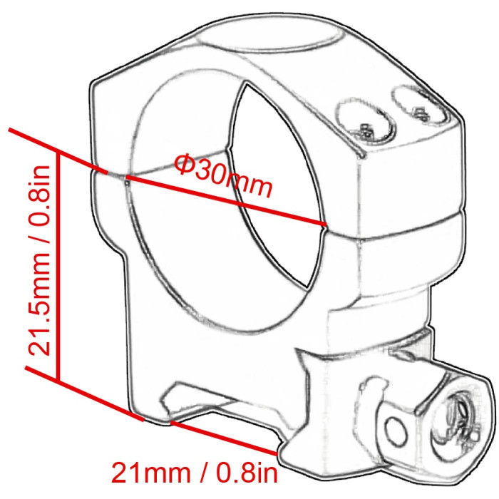 Кільця Vector Optics Mark 30 mm Low (SCTM-27)