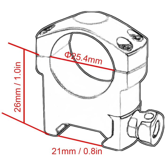 Кільця Vector Optics Mark 1" Medium (SCTM-37)