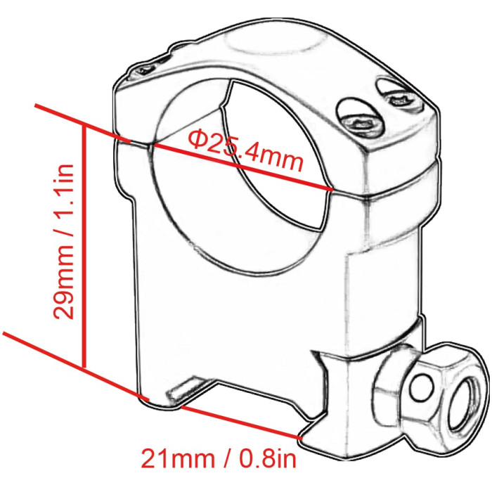 Кільця Vector Optics Mark 1" High (SCTM-56)