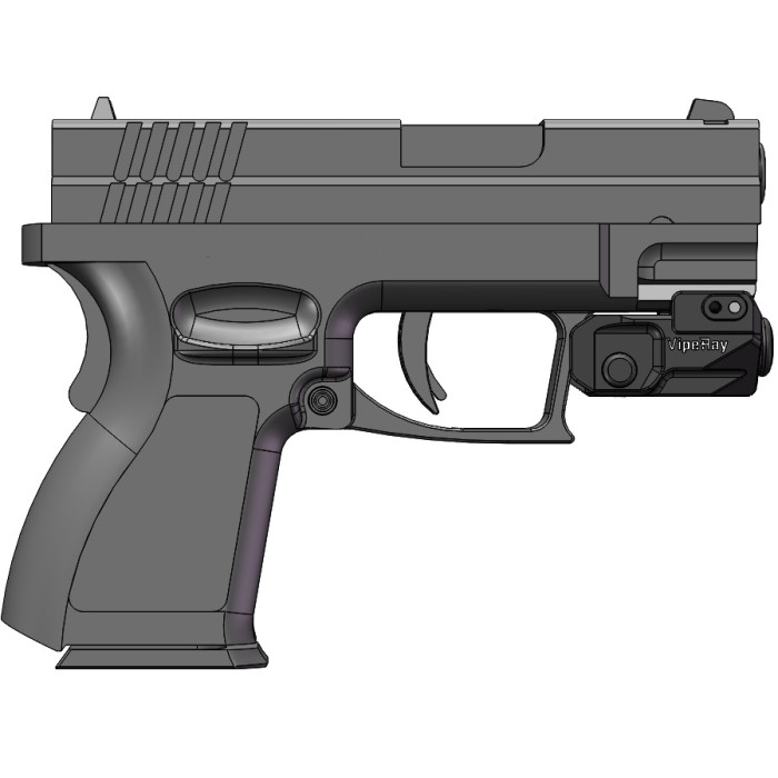 Лазерный целеуказатель Vector Optics VipeRay Scrapper Subcompact Pistol Red Laser Sight FDE (VRRL-P04)