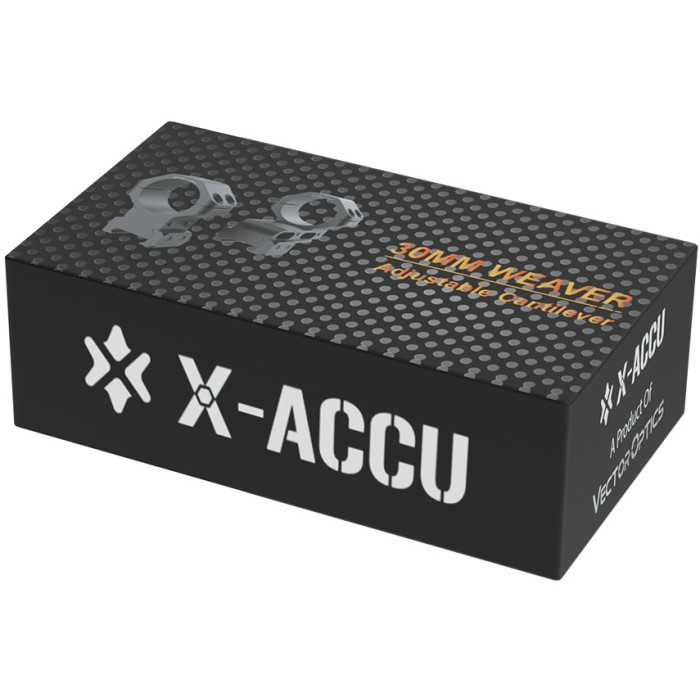 Кольца с выносом Vector Optics X-Aссu 30 mm на Вивер/Пикатинни с регулируемой высотой 35-41 mm (XASR-3060)