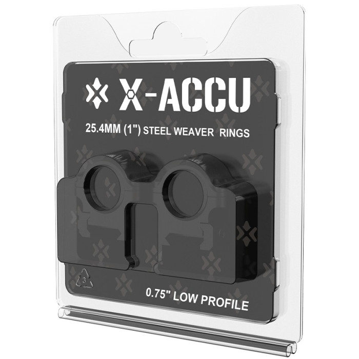 Кільця сталеві низький профіль Vector Optics 25.4 mm Weaver (XASR-S01)