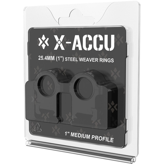 Кільця сталеві середній профіль Vector Optics 25.4 mm Weaver (XASR-S02)