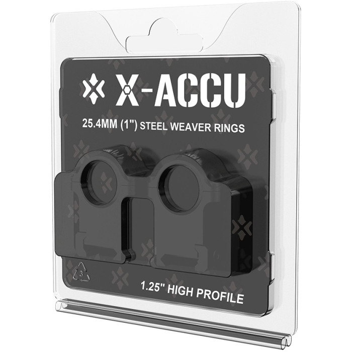 Кільця сталеві високий профіль Vector Optics 25.4 mm Weaver (XASR-S03)