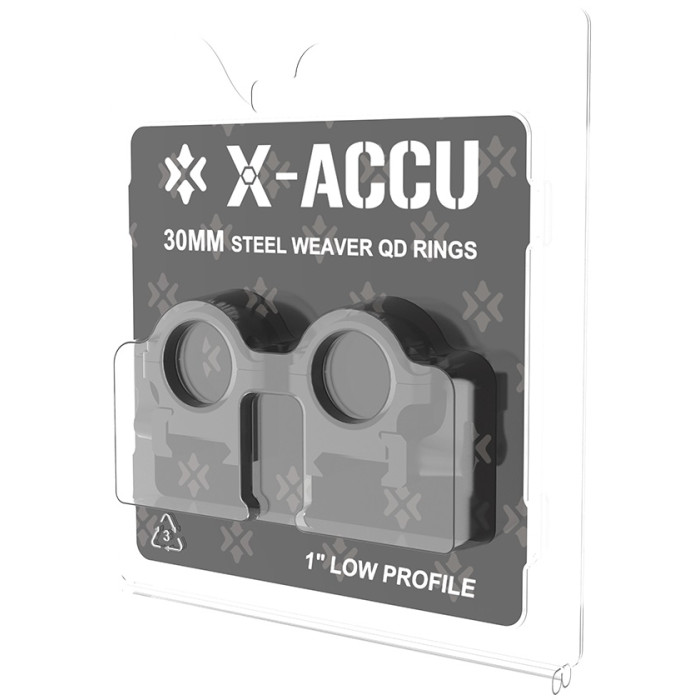 Кільця Vector Optics 30mm Steel Weaver QD Rings 1in Low Profile (XASR-SQ11)