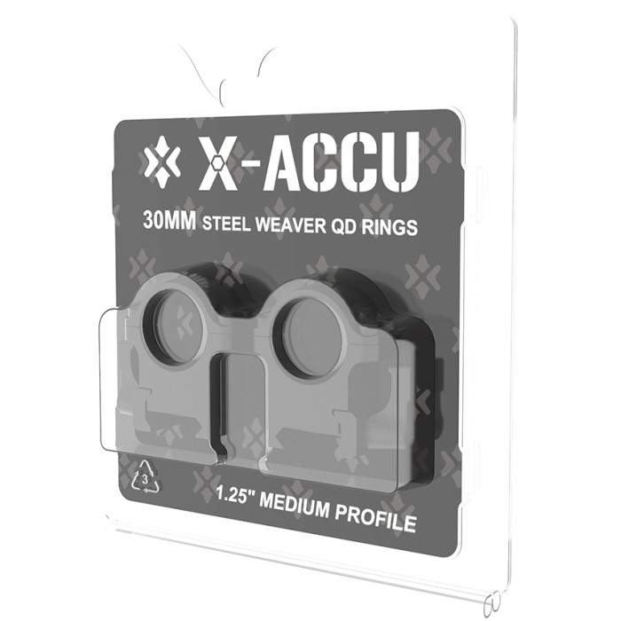 Кільця Vector Optics 30mm Steel Weaver QD Rings 1.25in Medium Profile (XASR-SQ12)