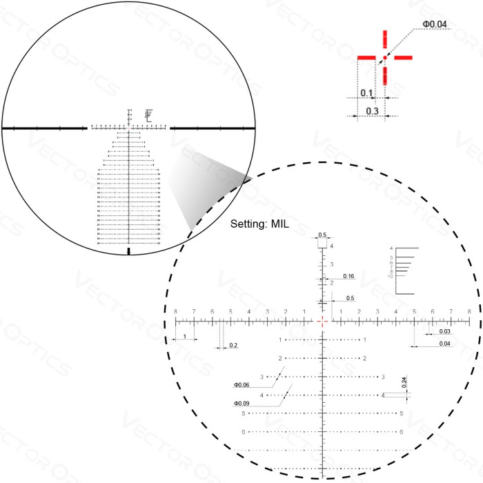 Приціл оптичний Vector Optics Continental X6 4-24x56 (34 mm) FFP illum. VEC-MBR (SCFF-40)