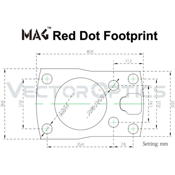 Райзер для коліматора Vector Optics Frenzy MAG footprint (SCFRM-11)
