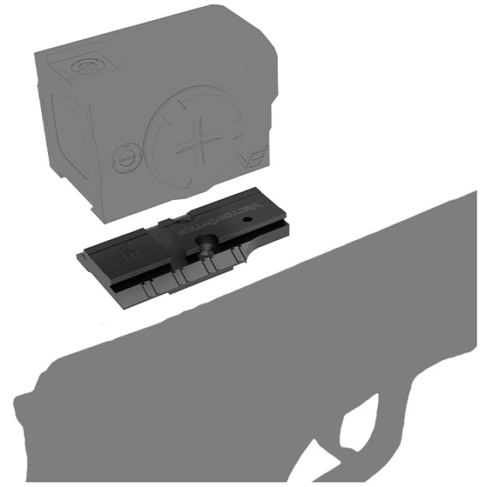 Адаптер Vector Optics на CZ Shadow 2 OR для коллиматоров с VOD footprint (SCRD-63/SCRD-75 series) (SCFRM-18)