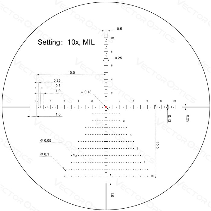 Приціл оптичний Vector Optics Veyron Plus 10x30 Zero (30 mm) SFP illum. MPR-V10 (SCOM-46)