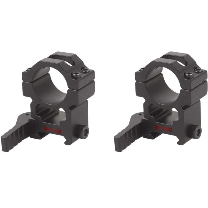 Кільця швидкоз'ємні високі на Вівер/Пікатінні Vector Optics 25.4 mm (SCQD-08)