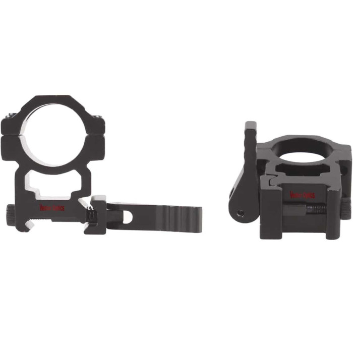 Кільця швидкоз'ємні високі на Вівер/Пікатінні Vector Optics 25.4 mm (SCQD-08)