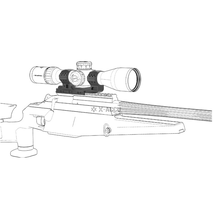 Моноблок Vector Optics 34 mm 0 МОА High на Пікатінні (XASR-3014)