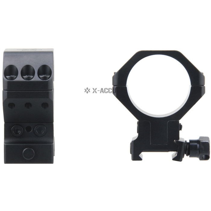 Кільця Vector Optics X-Accu 34 mm на Вівер/Пікатінні з регульованою висотою 34.5-40.5 mm (XASR-3050)