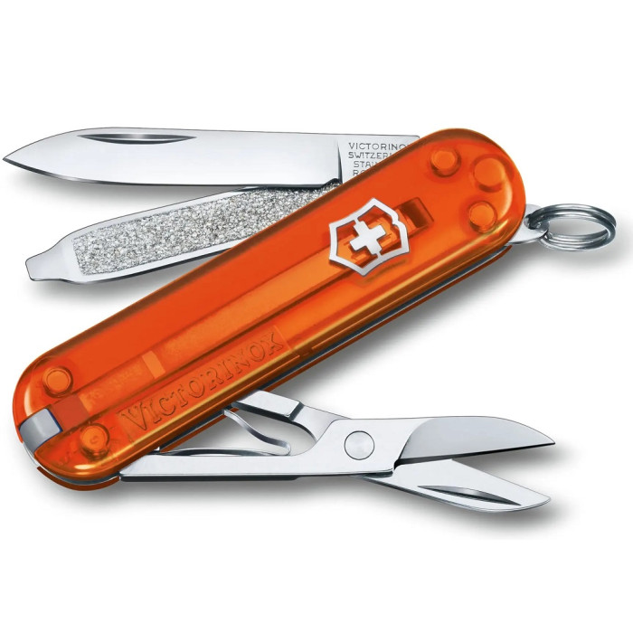 Ніж швейцарський Victorinox Classic SD Transparent Fire Opal (0.6223.T82G)