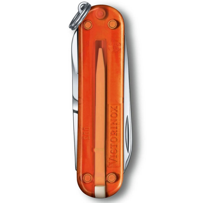 Ніж швейцарський Victorinox Classic SD Transparent Fire Opal (0.6223.T82G)