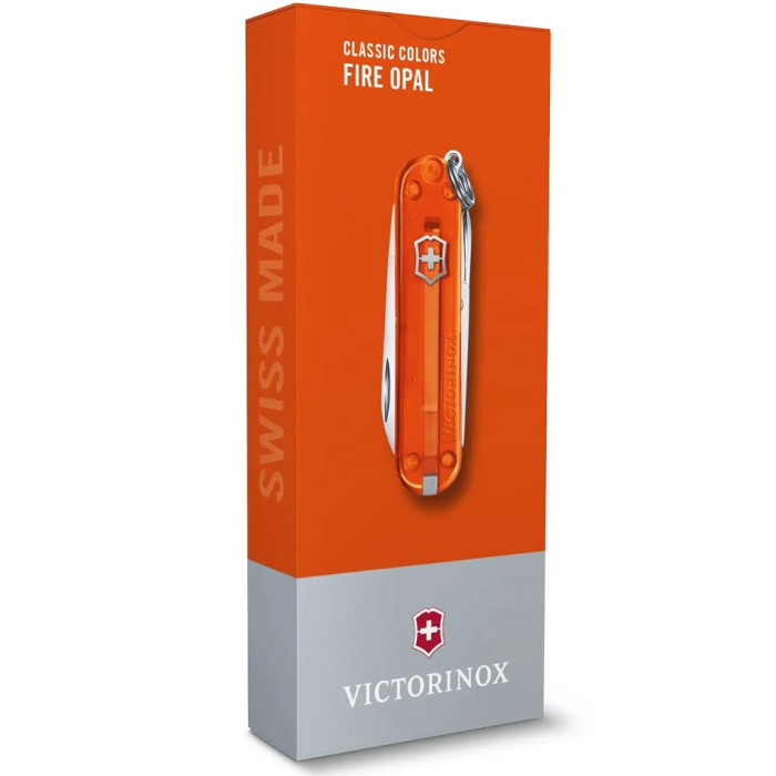 Ніж швейцарський Victorinox Classic SD Transparent Fire Opal (0.6223.T82G)