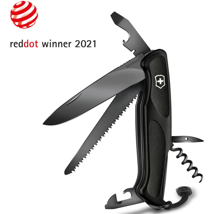 Нож швейцарский Victorinox Ranger 55 Grip Onyx Black (0.9563.C31P)