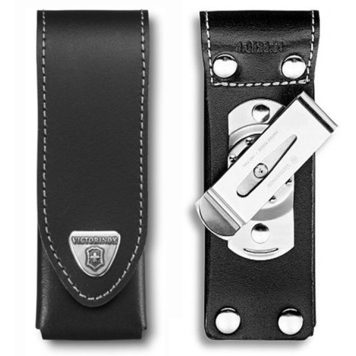 Чохол (111 мм, 2-4 шари) Victorinox Leather Belt Pouch with clip Black (4.0523.31)