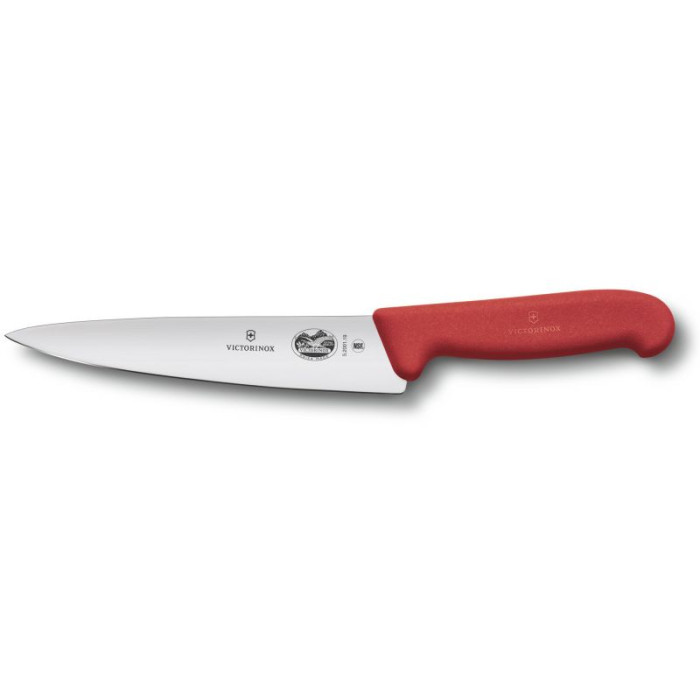 Нож кухонный Victorinox Fibrox Carving, 19 cm, Red (5.2001.19)