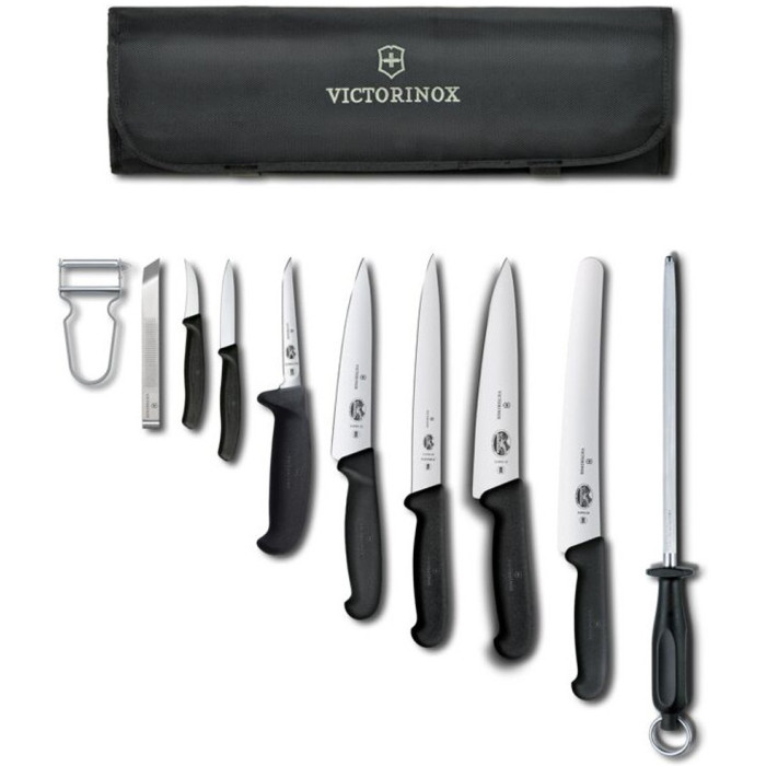 Набор кухонный Victorinox Chef's Knife Roll Starter Set, 10 предметов (5.4964.1)