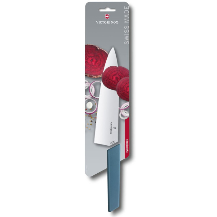Ніж кухонний Victorinox Swiss Modern Carving Extra-Wide, Cornflower, 20 cm (6.9016.202B)