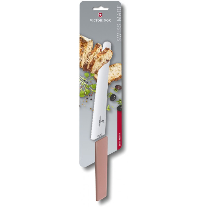 Ніж кухонний Victorinox Swiss Modern, 22 cm, Apricot Rose (6.9076.22W5B)