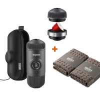 Набор Wacaco Nanopresso: кофеварка, адаптер для капсул и полотенца бариста (NanopressoSet1)