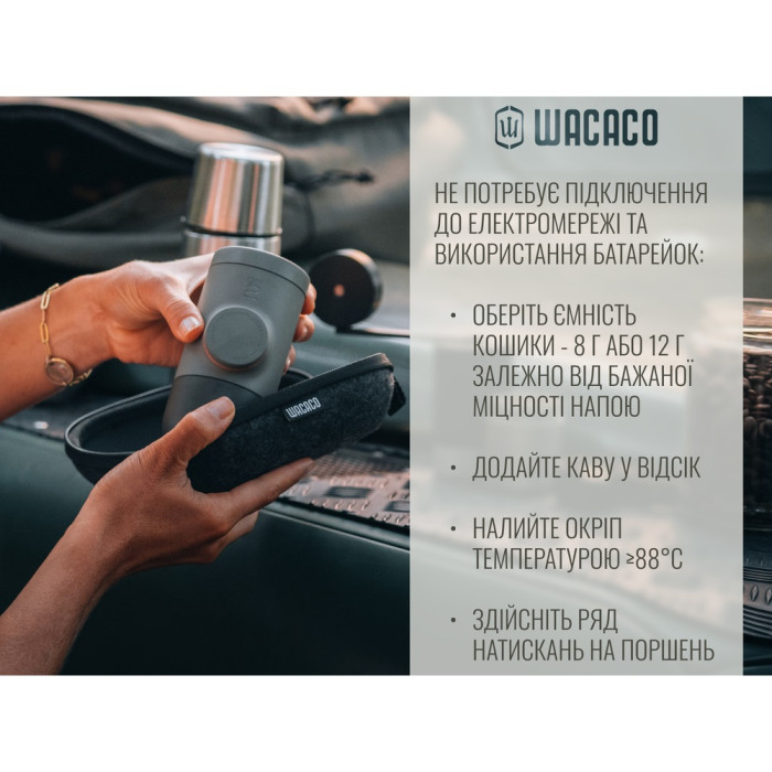 Портативная эспрессо-кофеварка Wacaco Minipresso GR2 (WMINIGR2)