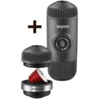 Портативная эспрессо-кофеварка Wacaco Nanopresso+ с адаптером для капсулы (WNANONS)