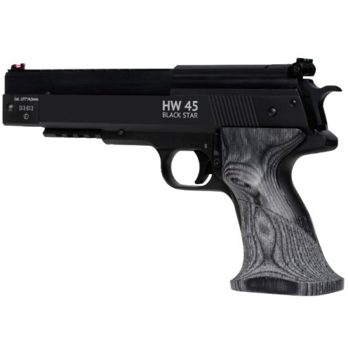 Пневматичний пістолет Weihrauch HW 45 Black Star, кал. 4.5 (10.450200-00)