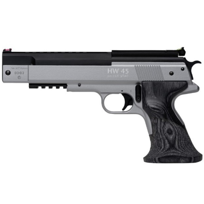 Пневматичний пістолет Weihrauch HW 45 Silver Star, кал. 4.5 (10.450200-30)
