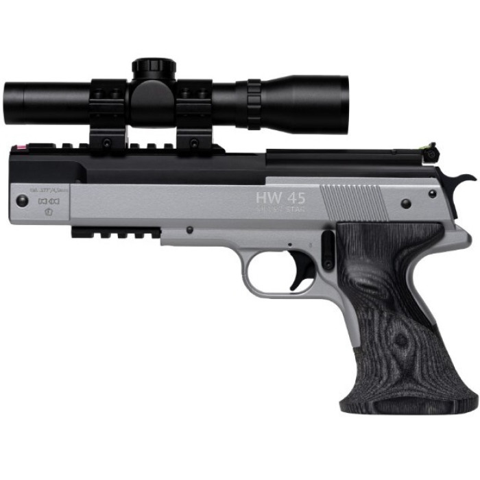 Пневматичний пістолет Weihrauch HW 45 Silver Star, кал. 4.5 (10.450200-30)