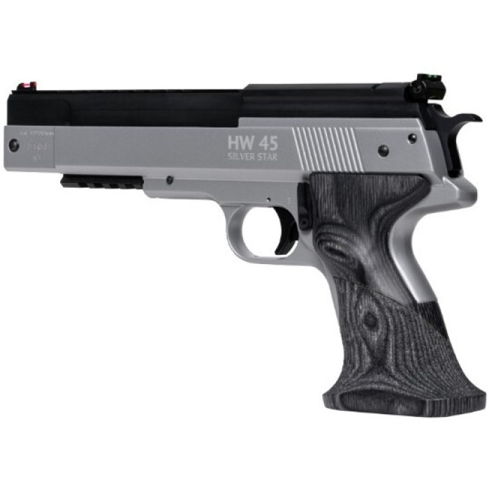 Пневматичний пістолет Weihrauch HW 45 Silver Star, кал. 4.5 (10.450200-30)