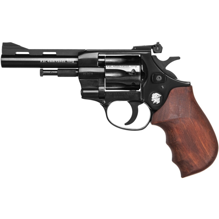 Револьвер под патрон Флобера Weihrauch HW4, кал. 4, 4" Wooden grip (50.40422R-04)