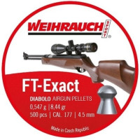 Пульки Weihrauch F&T Exact 0.547 г, кал. 4.5 мм, 500 шт (AM20006)