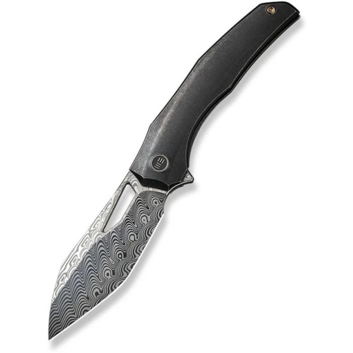 Нож складной Weknife Ignio Mystery Box Ignio Mystery Box, (8.39 см) Damasteel (Hakkapella) / 6AL4V Titanium черный (WE22042B-DS1 MB)
