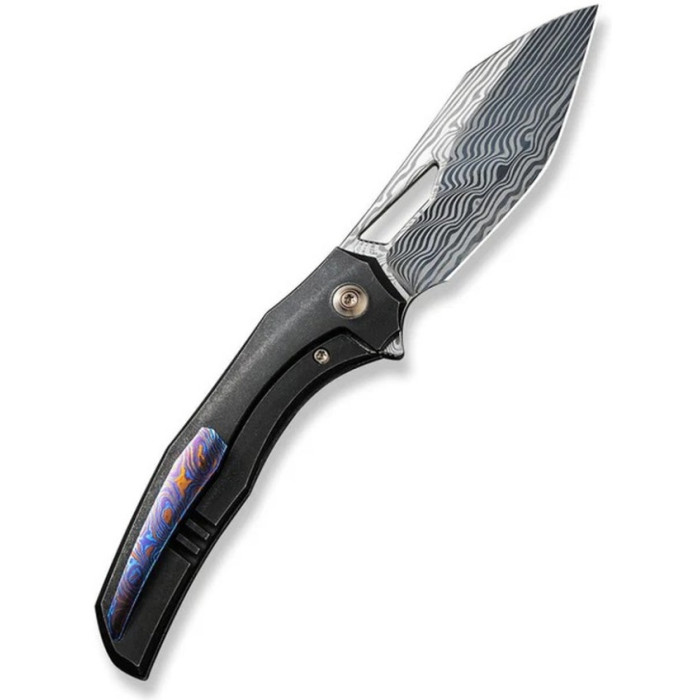 Нож складной Weknife Ignio Mystery Box Ignio Mystery Box, (8.39 см) Damasteel (Hakkapella) / 6AL4V Titanium черный (WE22042B-DS1 MB)