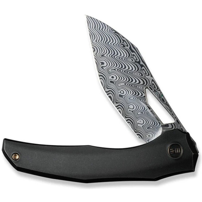 Нож складной Weknife Ignio Mystery Box Ignio Mystery Box, (8.39 см) Damasteel (Hakkapella) / 6AL4V Titanium черный (WE22042B-DS1 MB)