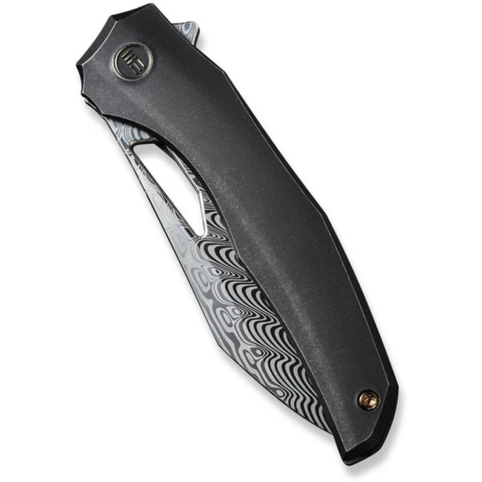 Нож складной Weknife Ignio Mystery Box Ignio Mystery Box, (8.39 см) Damasteel (Hakkapella) / 6AL4V Titanium черный (WE22042B-DS1 MB)