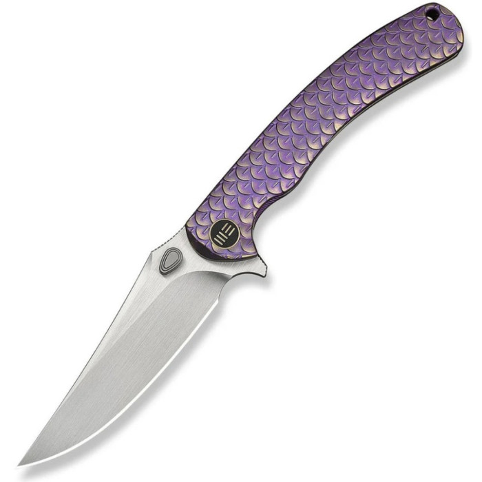 Ніж складаний Weknife Dracarys, (9.1 см) Böhler M390 / титан 6AL4V фіолетовий/золотий (WE25061B-2)