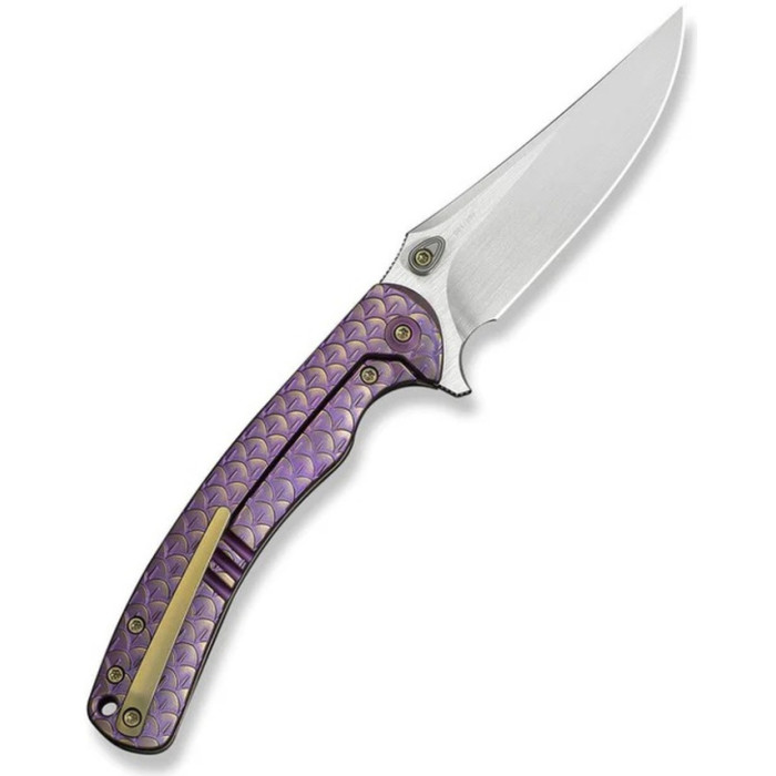 Ніж складаний Weknife Dracarys, (9.1 см) Böhler M390 / титан 6AL4V фіолетовий/золотий (WE25061B-2)