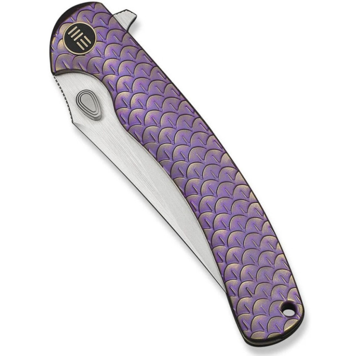 Ніж складаний Weknife Dracarys, (9.1 см) Böhler M390 / титан 6AL4V фіолетовий/золотий (WE25061B-2)