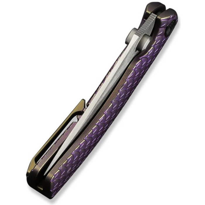 Ніж складаний Weknife Dracarys, (9.1 см) Böhler M390 / титан 6AL4V фіолетовий/золотий (WE25061B-2)
