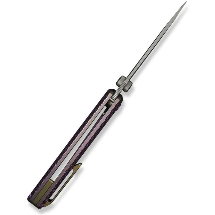 Ніж складаний Weknife Dracarys, (9.1 см) Böhler M390 / титан 6AL4V фіолетовий/золотий (WE25061B-2)