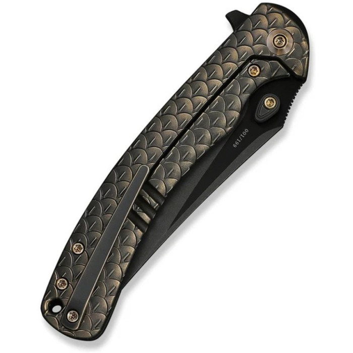 Нож складной Weknife Dracarys, (9.1 см) Böhler M390 / титан 6AL4V бронзовый/черный (WE25061B-4)