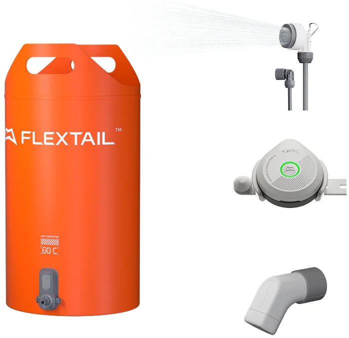 Душ портативний із ємністю та насосом Flextail Tiny Shower Bucket, 20л, помаранчевий (TSB-700)